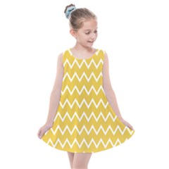 Chevroncolorsblancjaune76 Kids  Summer Dress by kcreatif