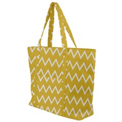 Chevroncolorsblancjaune76 Zip Up Canvas Bag by kcreatif