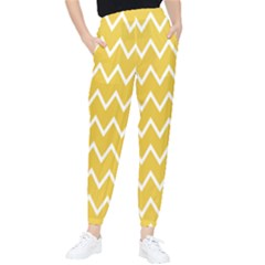 Chevroncolorsblancjaune76 Tapered Pants