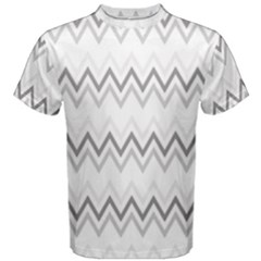 Chevrons Gris/blanc Men s Cotton Tee by kcreatif