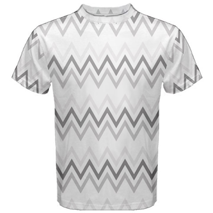 Chevrons Gris/Blanc Men s Cotton Tee