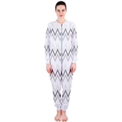 Chevrons Gris/blanc Onepiece Jumpsuit (ladies)  by kcreatif