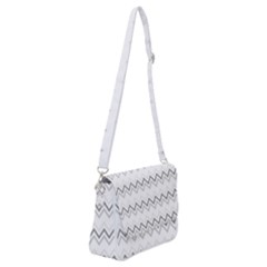 Chevrons Gris/blanc Shoulder Bag With Back Zipper by kcreatif