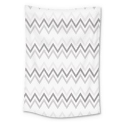 Chevrons Gris/blanc Large Tapestry by kcreatif