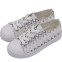 Chevrons Gris/Blanc Kids  Low Top Canvas Sneakers View2