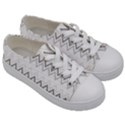 Chevrons Gris/Blanc Kids  Low Top Canvas Sneakers View3