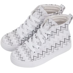 Chevrons Gris/blanc Kids  Hi-top Skate Sneakers by kcreatif