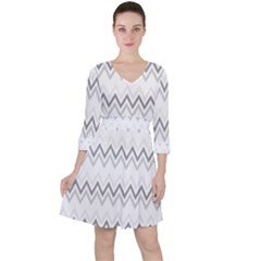 Chevrons Gris/blanc Ruffle Dress by kcreatif