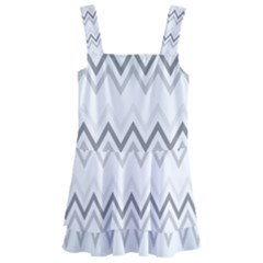 Chevrons Gris/blanc Kids  Layered Skirt Swimsuit by kcreatif