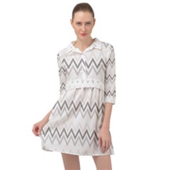 Chevrons Gris/blanc Mini Skater Shirt Dress by kcreatif