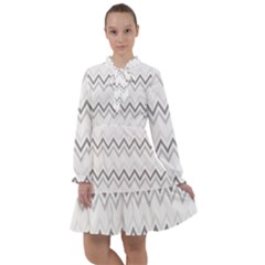 Chevrons Gris/blanc All Frills Chiffon Dress by kcreatif