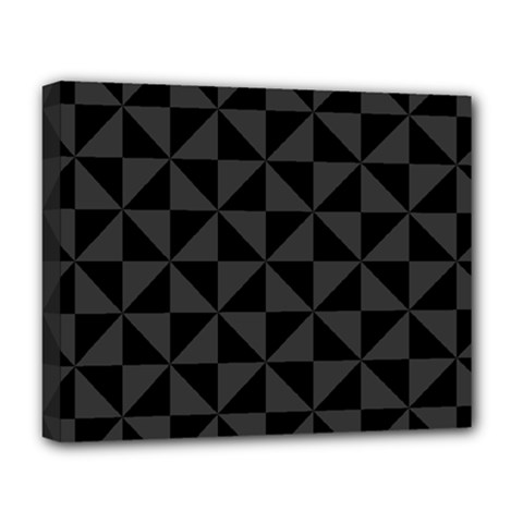 Abstraittrianglesnoir Deluxe Canvas 20  X 16  (stretched) by kcreatif