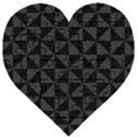 Abstraittrianglesnoir Wooden Puzzle Heart View1