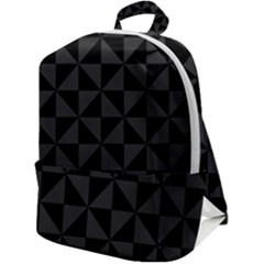 Abstraittrianglesnoir Zip Up Backpack by kcreatif