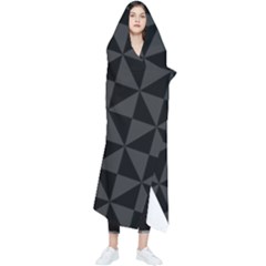 Abstraittrianglesnoir Wearable Blanket by kcreatif