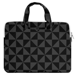 Abstraittrianglesnoir Macbook Pro Double Pocket Laptop Bag (large)