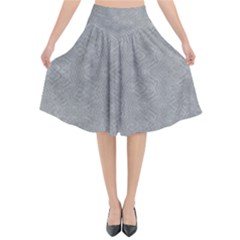 Denimeffetcolorgris65 Flared Midi Skirt by kcreatif