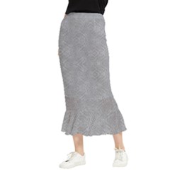 Denimeffetcolorgris65 Maxi Fishtail Chiffon Skirt