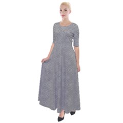 Denimeffetcolorgris65 Half Sleeves Maxi Dress by kcreatif