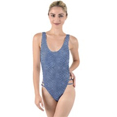 Denimeffetcolorbleu65 High Leg Strappy Swimsuit by kcreatif