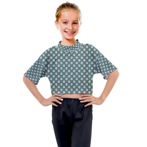 Fleurmarguerite Kids Mock Neck Tee by kcreatif