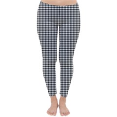 White Dots On Black Classic Winter Leggings