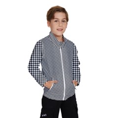 White Dots On Black Kids  Windbreaker