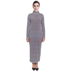 White Dots On Black Turtleneck Maxi Dress by JustToWear