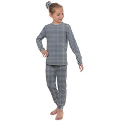 White Dots On Black Kids  Long Sleeve Set 