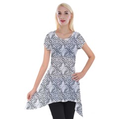 Patternformes1grise Short Sleeve Side Drop Tunic by kcreatif