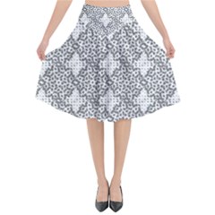 Patternformes1grise Flared Midi Skirt by kcreatif