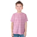 Pink knitted pattern Kids  Cotton Tee View1