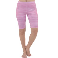 Pink Knitted Pattern Cropped Leggings  by goljakoff