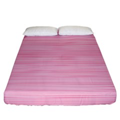 Pink Knitted Pattern Fitted Sheet (king Size) by goljakoff