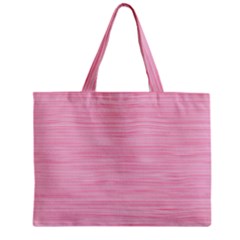 Pink Knitted Pattern Zipper Mini Tote Bag by goljakoff