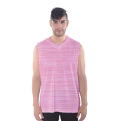 Pink Knitted Pattern Men s Basketball Tank Top by goljakoff