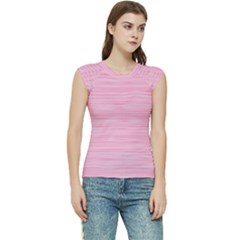 Pink Knitted Pattern Women s Raglan Cap Sleeve Tee by goljakoff