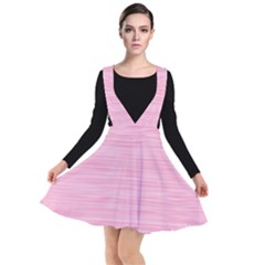 Pink Knitted Pattern Plunge Pinafore Dress by goljakoff