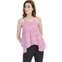 Pink knitted pattern Flowy Camisole Tank Top View1