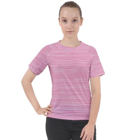 Pink Knitted Pattern Women s Sport Raglan Tee by goljakoff