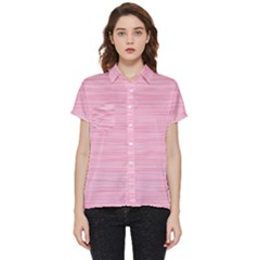 Pink Knitted Pattern Short Sleeve Pocket Shirt by goljakoff