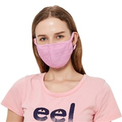 Pink Knitted Pattern Crease Cloth Face Mask (adult) by goljakoff