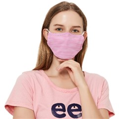 Pink Knitted Pattern Fitted Cloth Face Mask (adult) by goljakoff