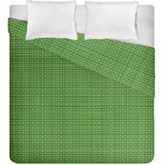 Green Knitted Pattern Duvet Cover Double Side (king Size) by goljakoff