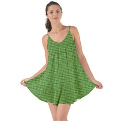 Green Knitted Pattern Love The Sun Cover Up by goljakoff