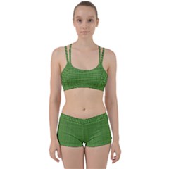 Green Knitted Pattern Perfect Fit Gym Set by goljakoff