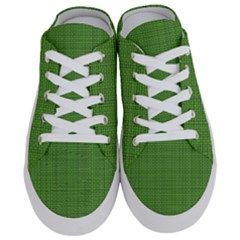 Green Knitted Pattern Half Slippers by goljakoff