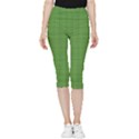 Green knitted pattern Inside Out Lightweight Velour Capri Leggings  View1