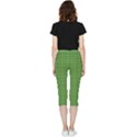 Green knitted pattern Inside Out Lightweight Velour Capri Leggings  View2