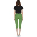 Green knitted pattern Inside Out Lightweight Velour Capri Leggings  View4